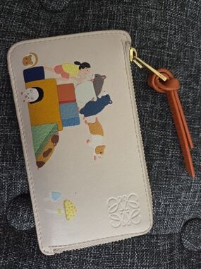 Loewe x Suna Fujita Hamster Coin Card Holder Nappa Calf Leather Wallet (Talc)